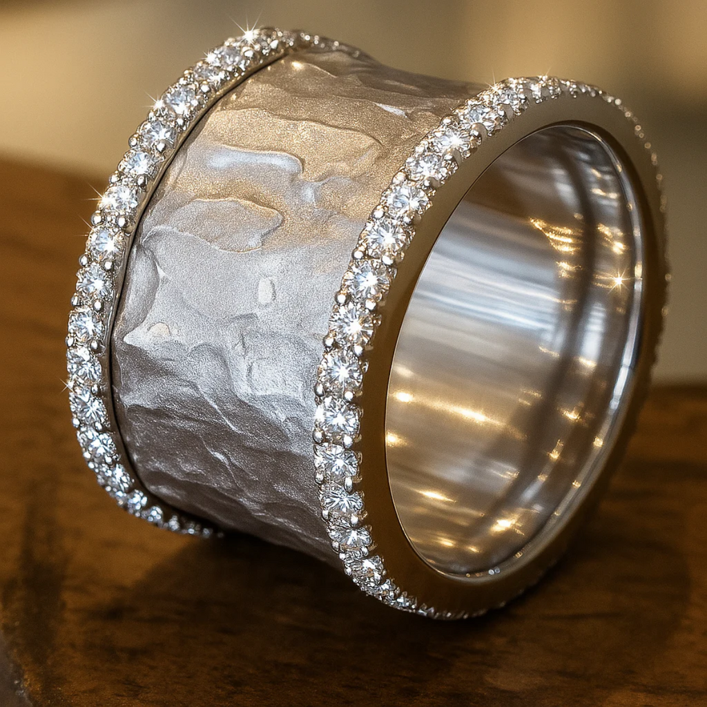 Vintage Silver Ring with Zirconiums