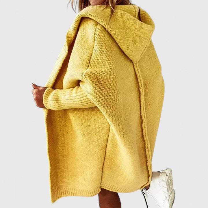 Moonika | Comfortable Knitted Hooded Cardigan