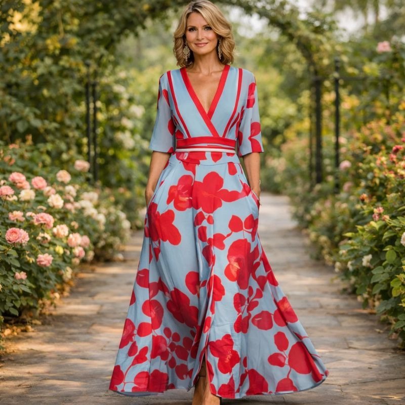 Mila | Soft V-Neck Maxi Dress