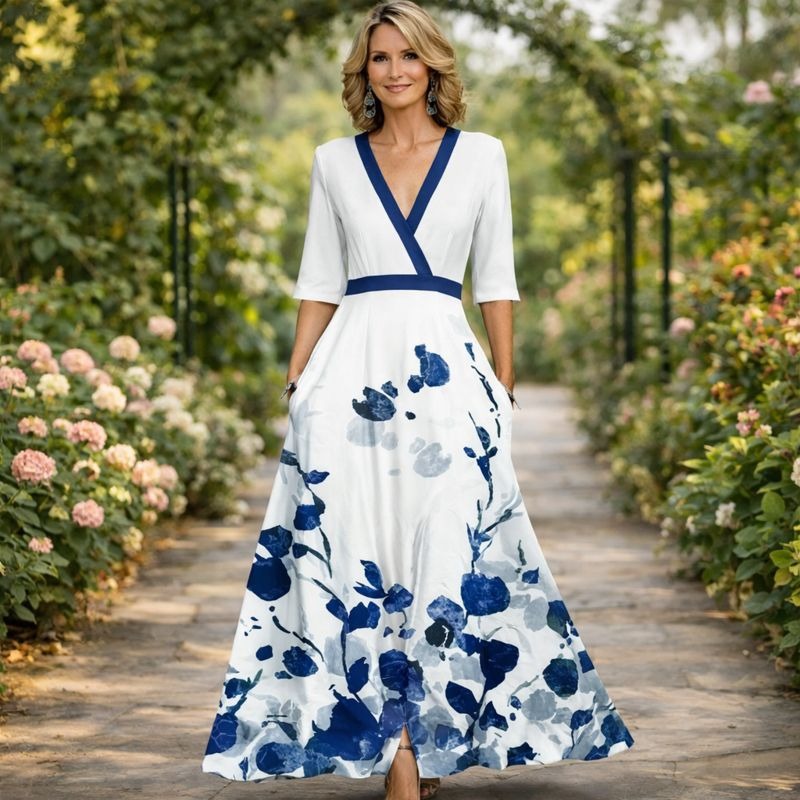 Mila | Soft V-Neck Maxi Dress