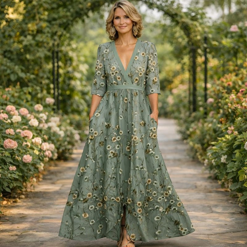 Mila | Soft V-Neck Maxi Dress