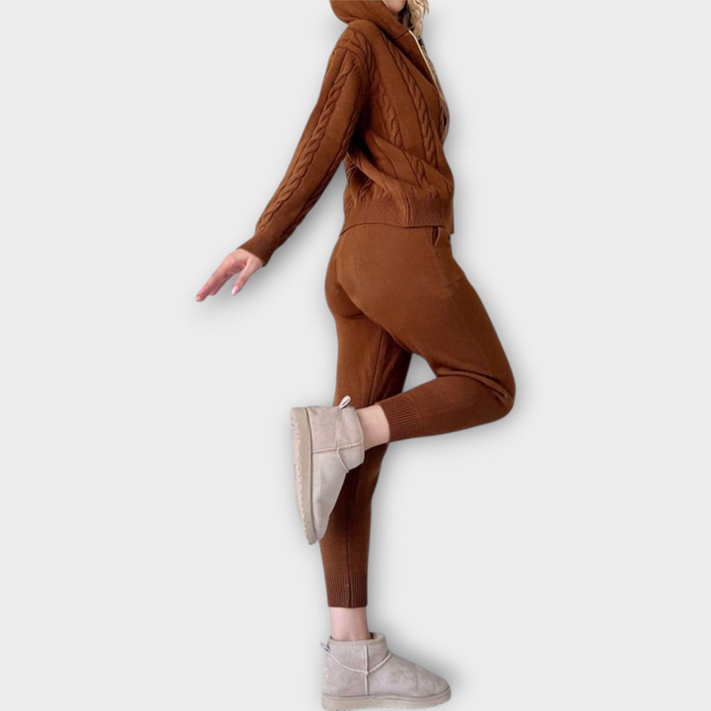 Flora | Hooded Set with Cardigan