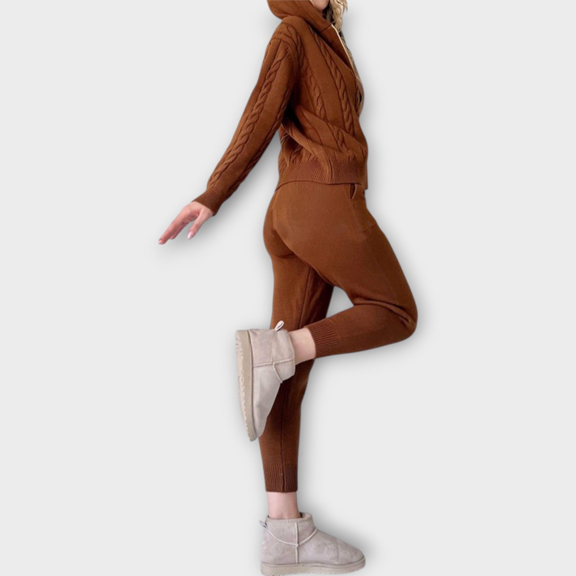 Flora | Hooded Set with Cardigan