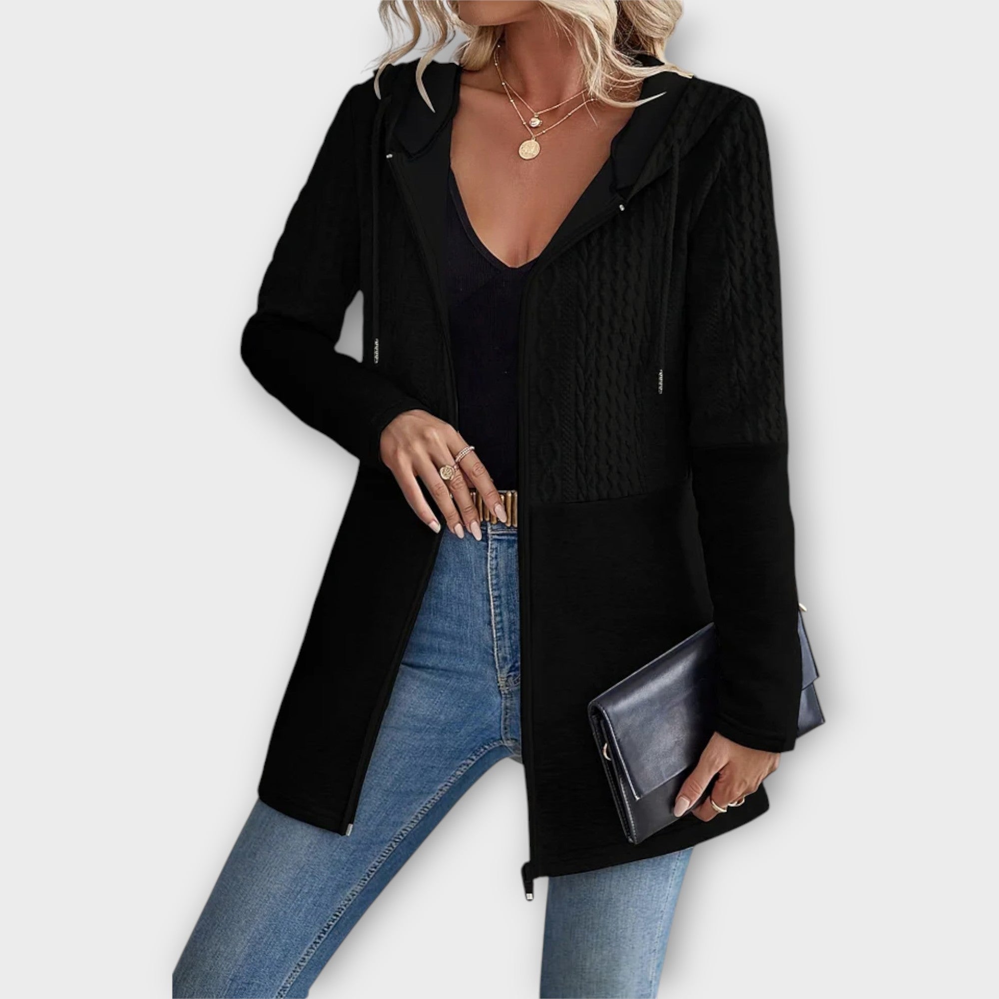Mariliis | Stylish Jacket with Hood and Modern Details