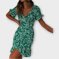 Dalila | Short Boho Dress in Green
