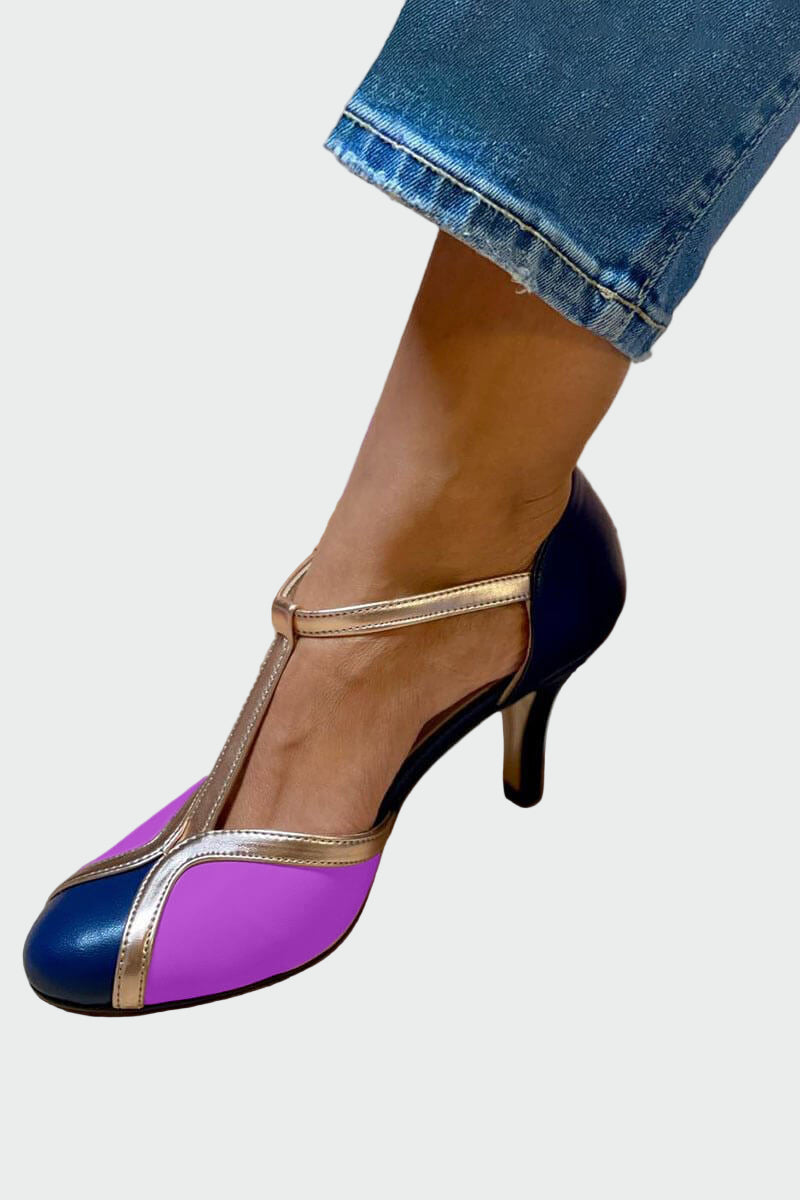 Juno | Retro T-Strap Heels