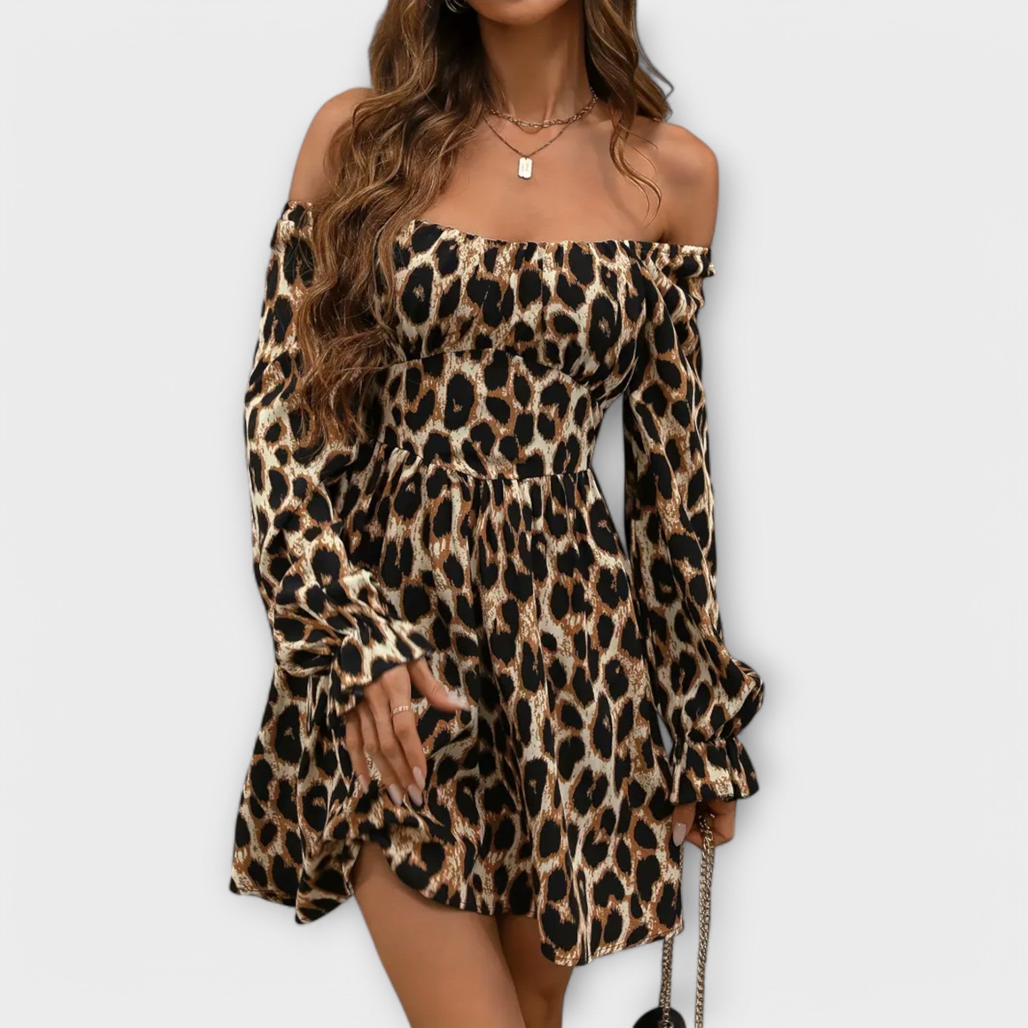 Catarina | Short leopard print dress