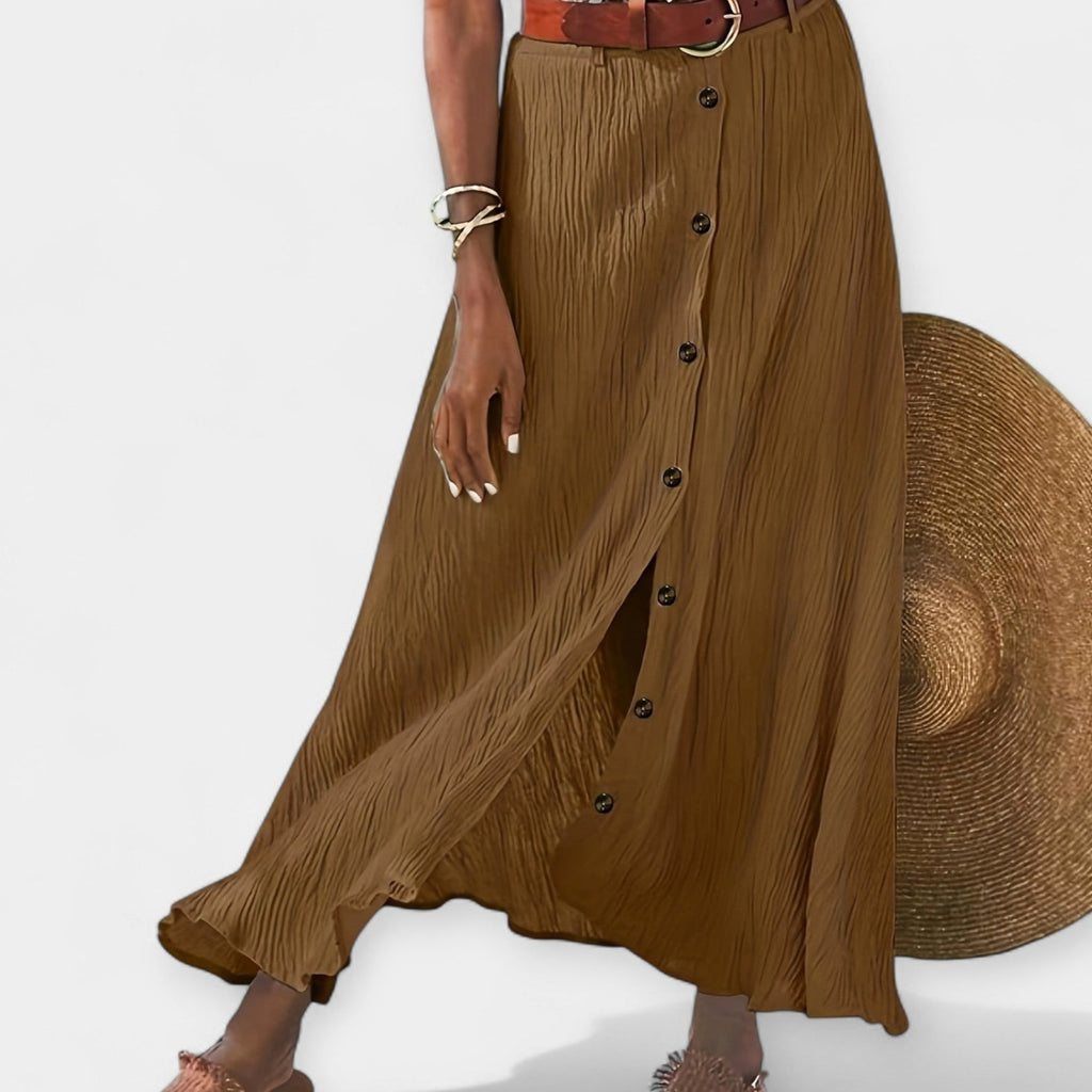 Alicia | Sheer Midi Skirt with Torn Detail