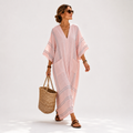 Soraya Pink Striped Kaftan