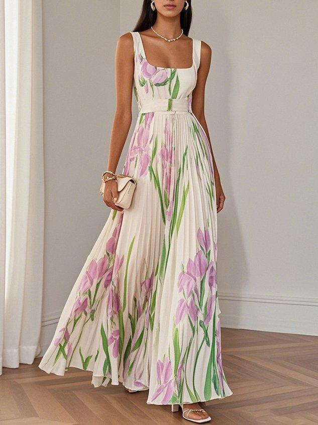 Yara | Pleated Maxi Dress