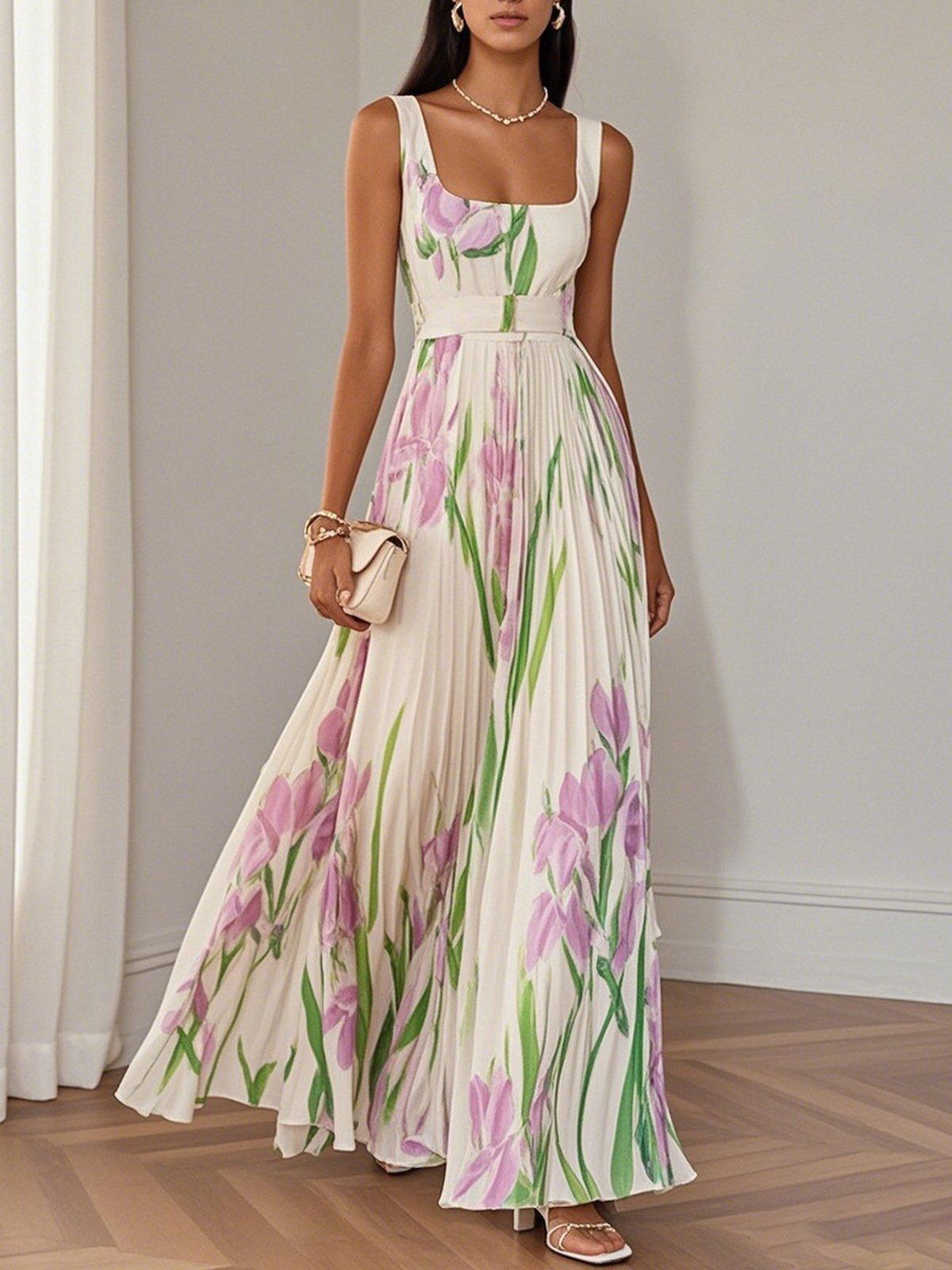 Yara | Pleated Maxi Dress