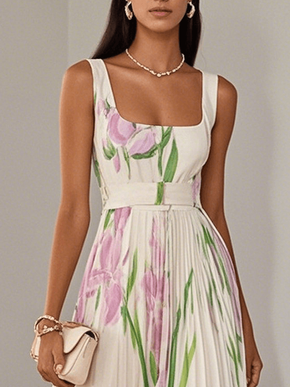 Yara | Pleated Maxi Dress