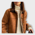 Aili | Elegant Leather Coat with Warm Lining and Timeless Style