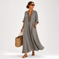 Valentina Plain Grey Kaftan