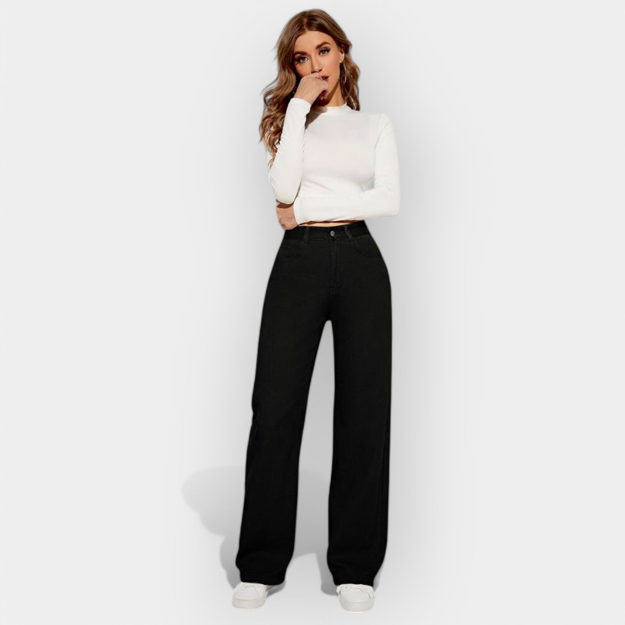 Celine | High-Waisted Trousers with Wide Legs