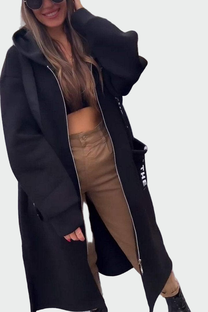 Anneli | Long Coat with Hood