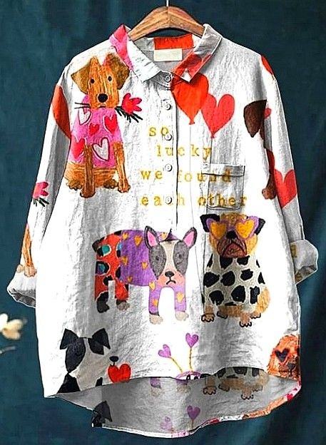 Lennox | Artificial Heart & Animals Everyday Blouse
