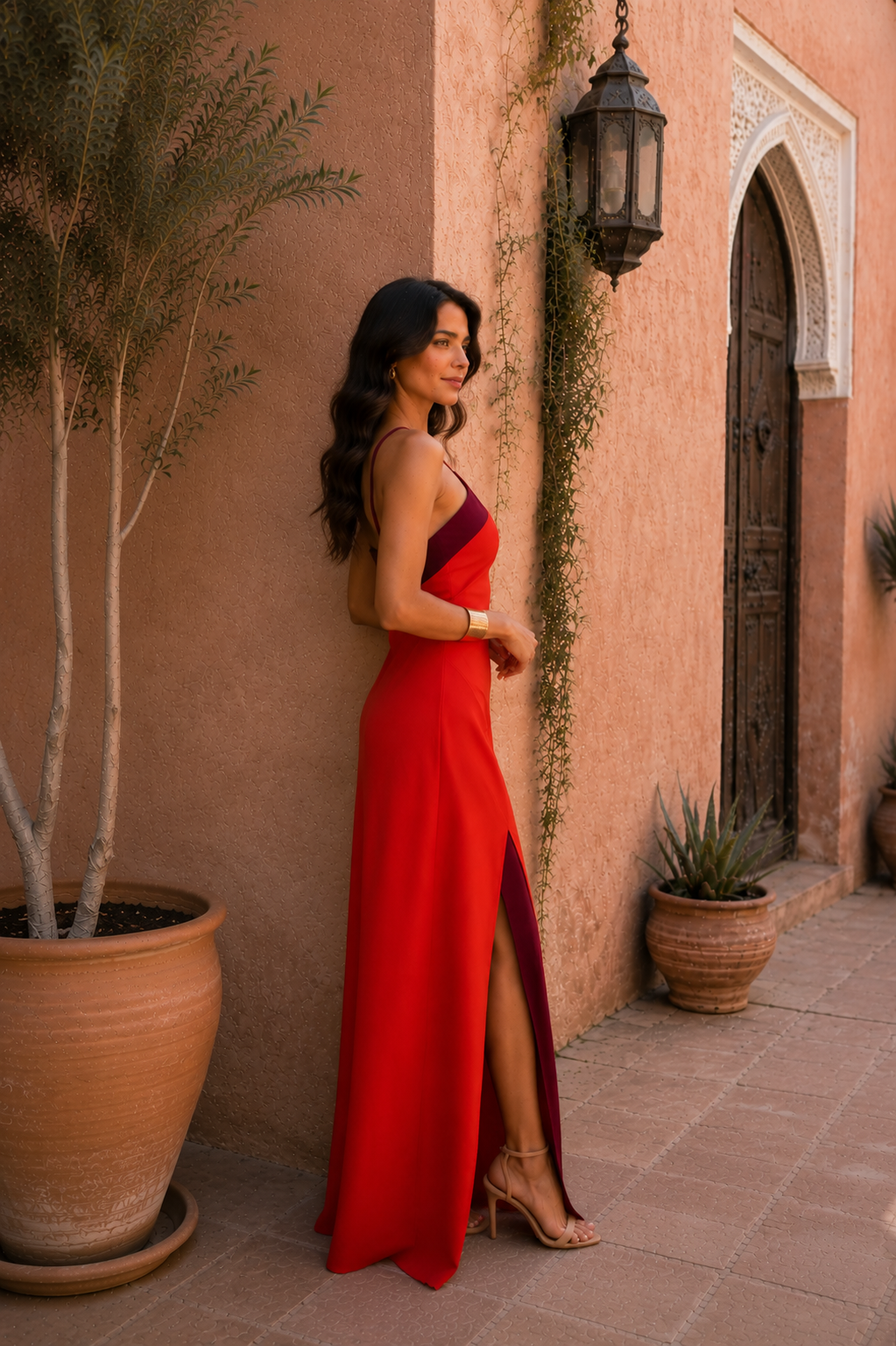 Long Halter Dress with Split