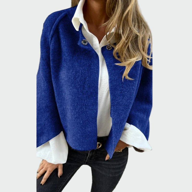 Leelo | Stylish Short Wool Cardigan with Flared Sleeves