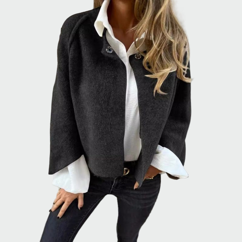 Leelo | Stylish Short Wool Cardigan with Flared Sleeves
