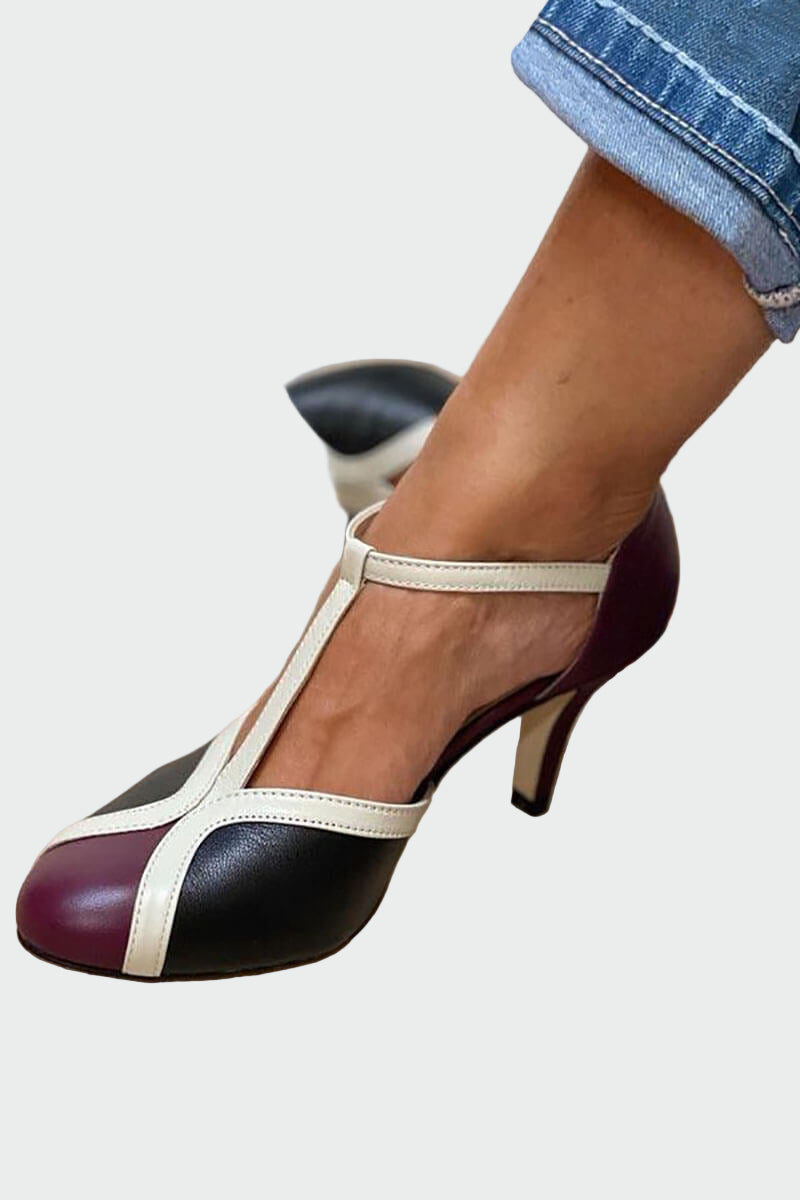 Juno | Retro T-Strap Heels