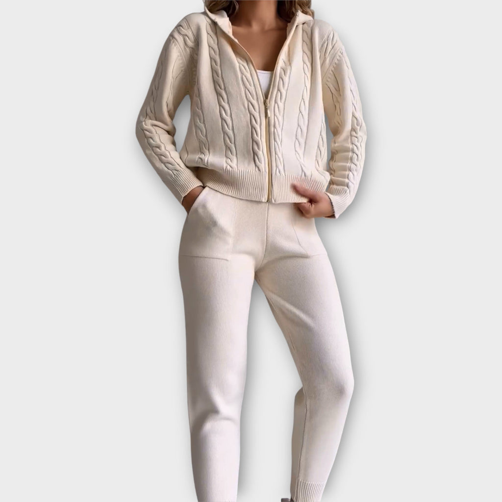 Flora | Hooded Set with Cardigan