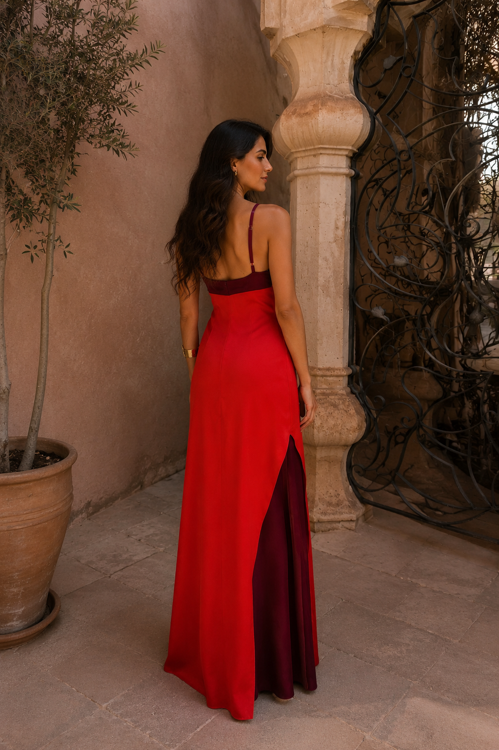 Long Halter Dress with Split
