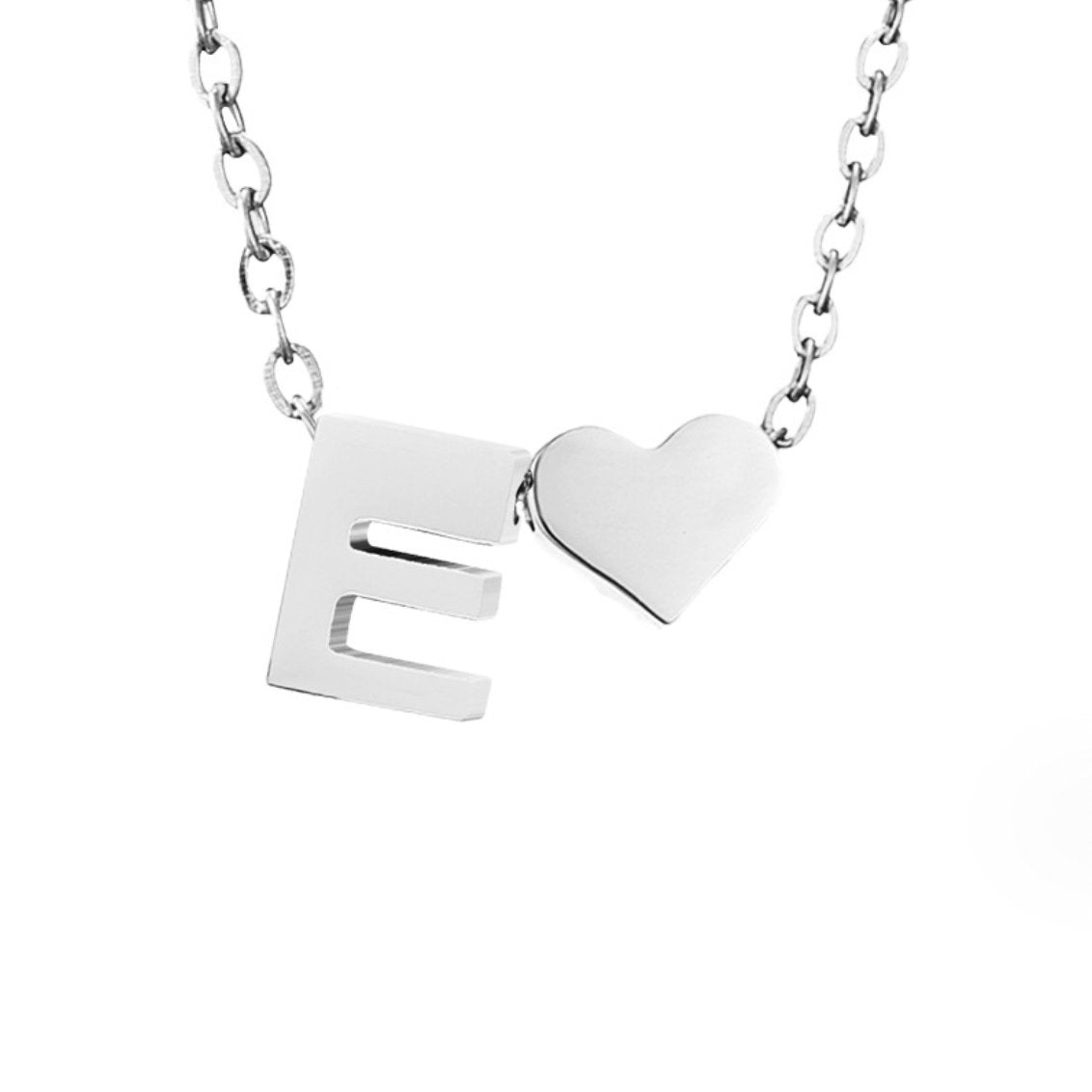 Timeless Initial Necklace with Heart Pendant