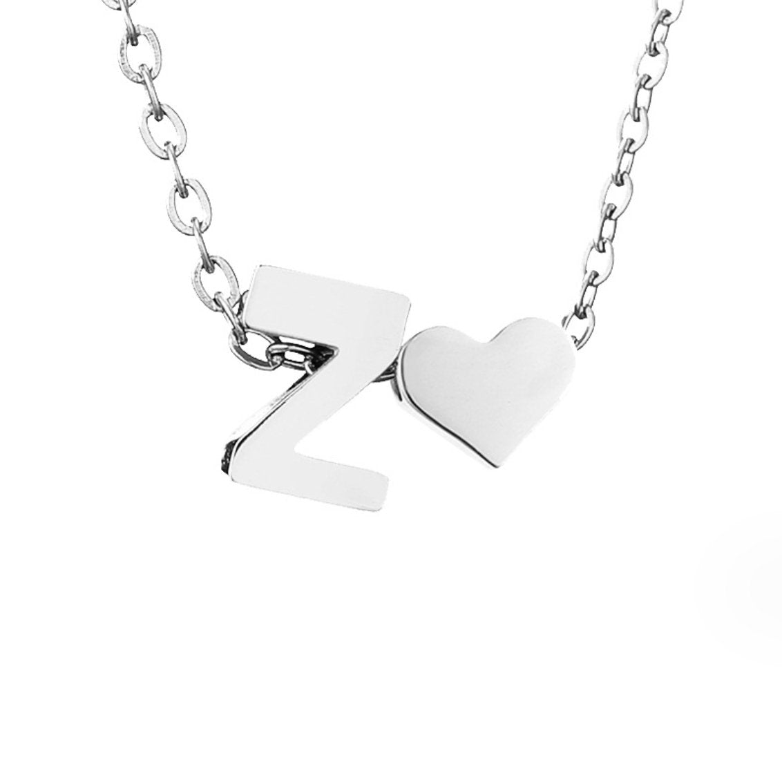 Timeless Initial Necklace with Heart Pendant