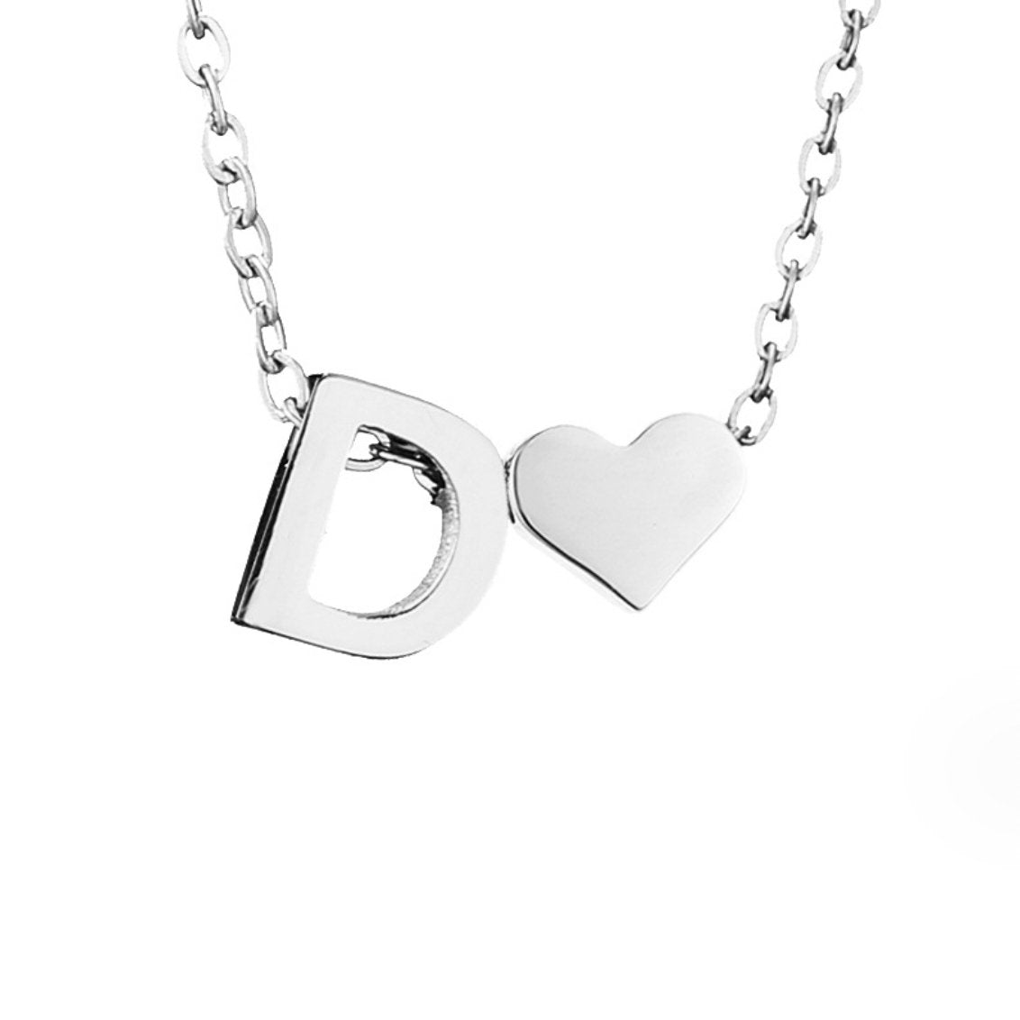 Timeless Initial Necklace with Heart Pendant