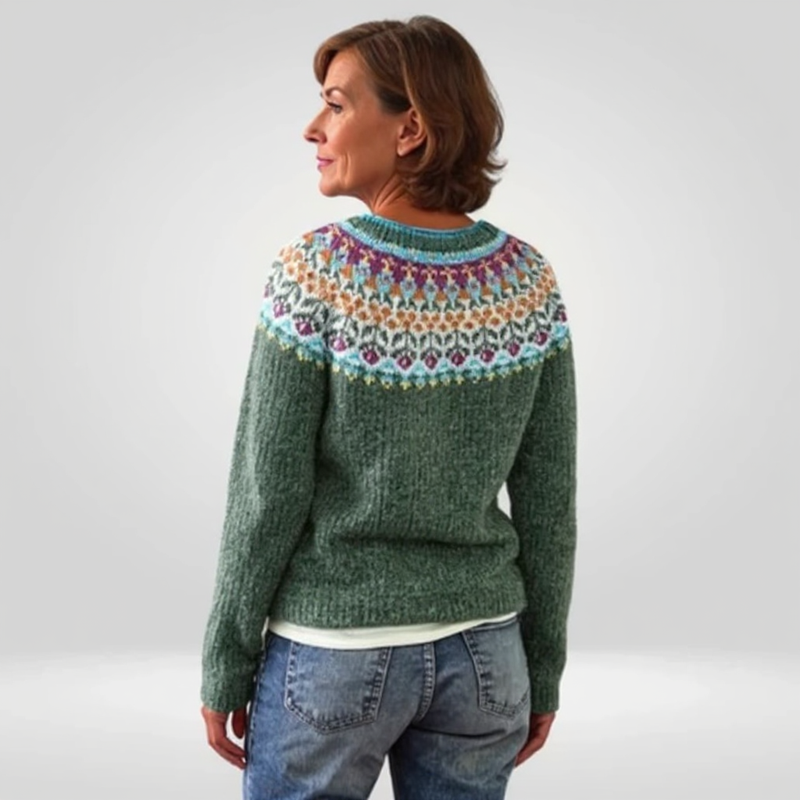 Elina | Comfortable woollen jumper with Nordic pattern