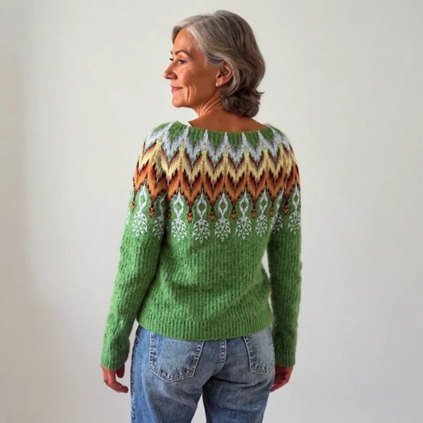 Elina | Comfortable woollen jumper with Nordic pattern
