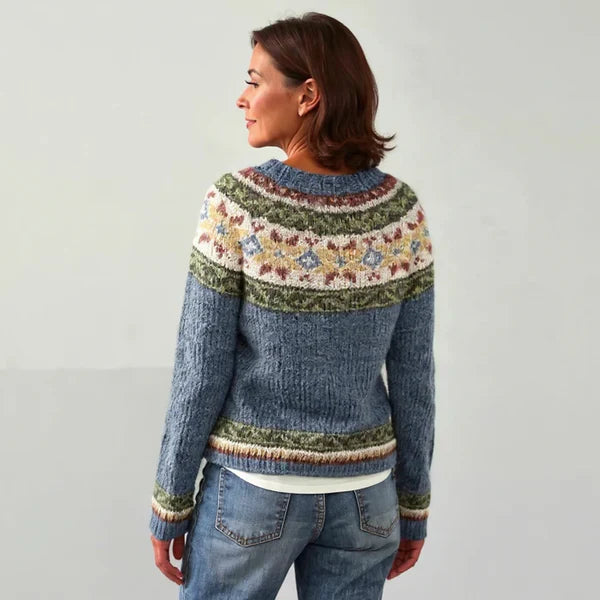 Elina | Comfortable woollen jumper with Nordic pattern