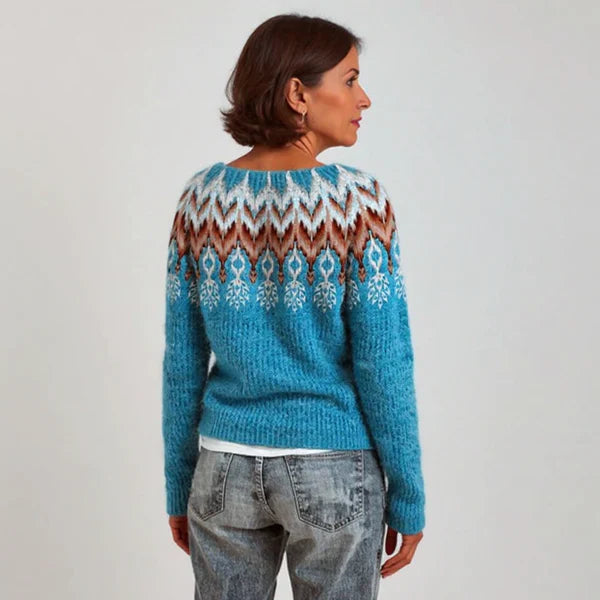 Elina | Comfortable woollen jumper with Nordic pattern
