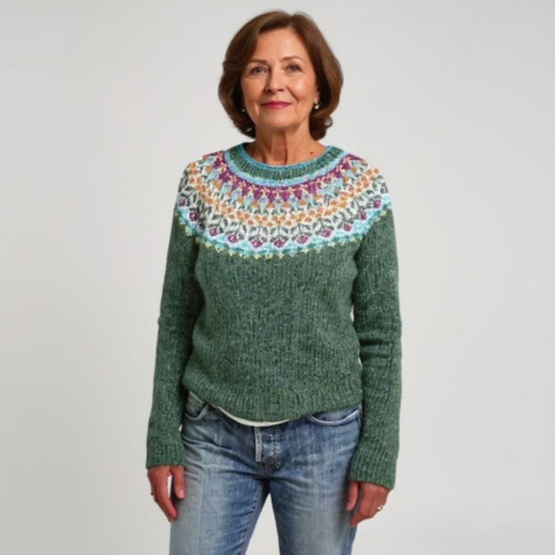 Elina | Comfortable woollen jumper with Nordic pattern