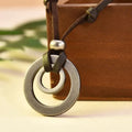 Vintage Style Silver-Plated Leather Necklace