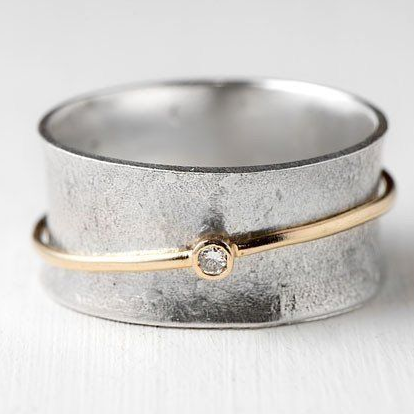 Elegance Gold™ Ring – Silver & Shine