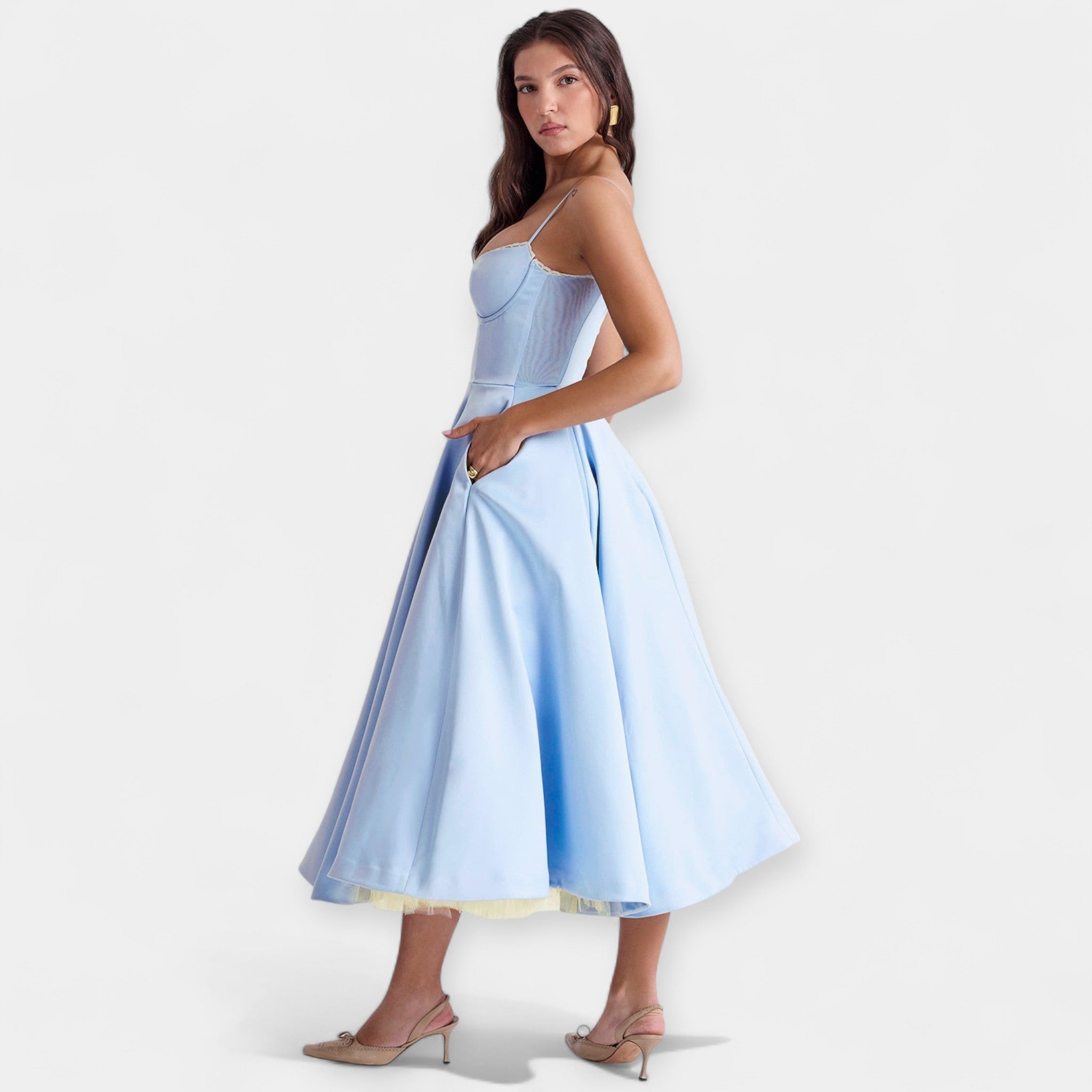 Amaya | Midi Dress with Tulle