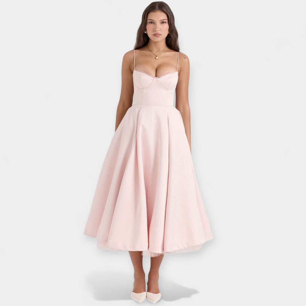 Amaya | Midi Dress with Tulle