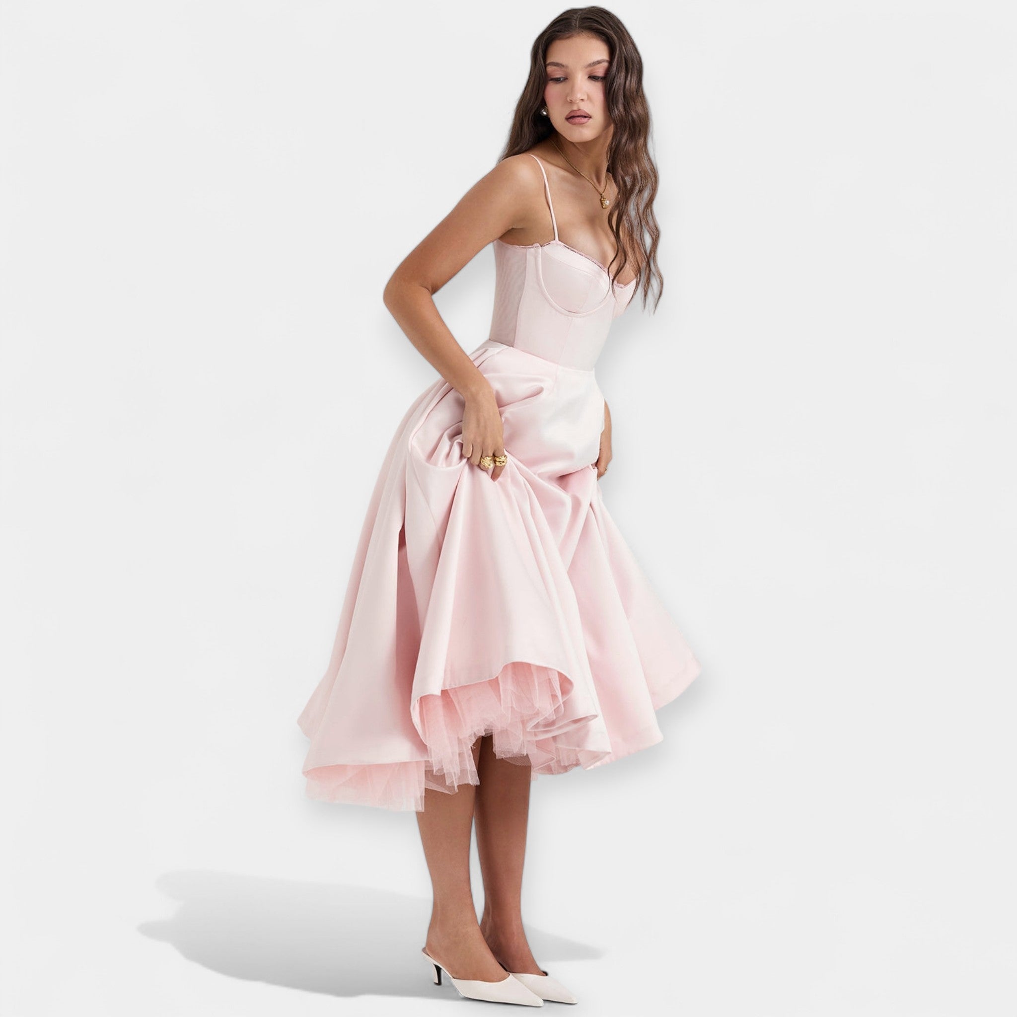 Amaya | Midi Dress with Tulle