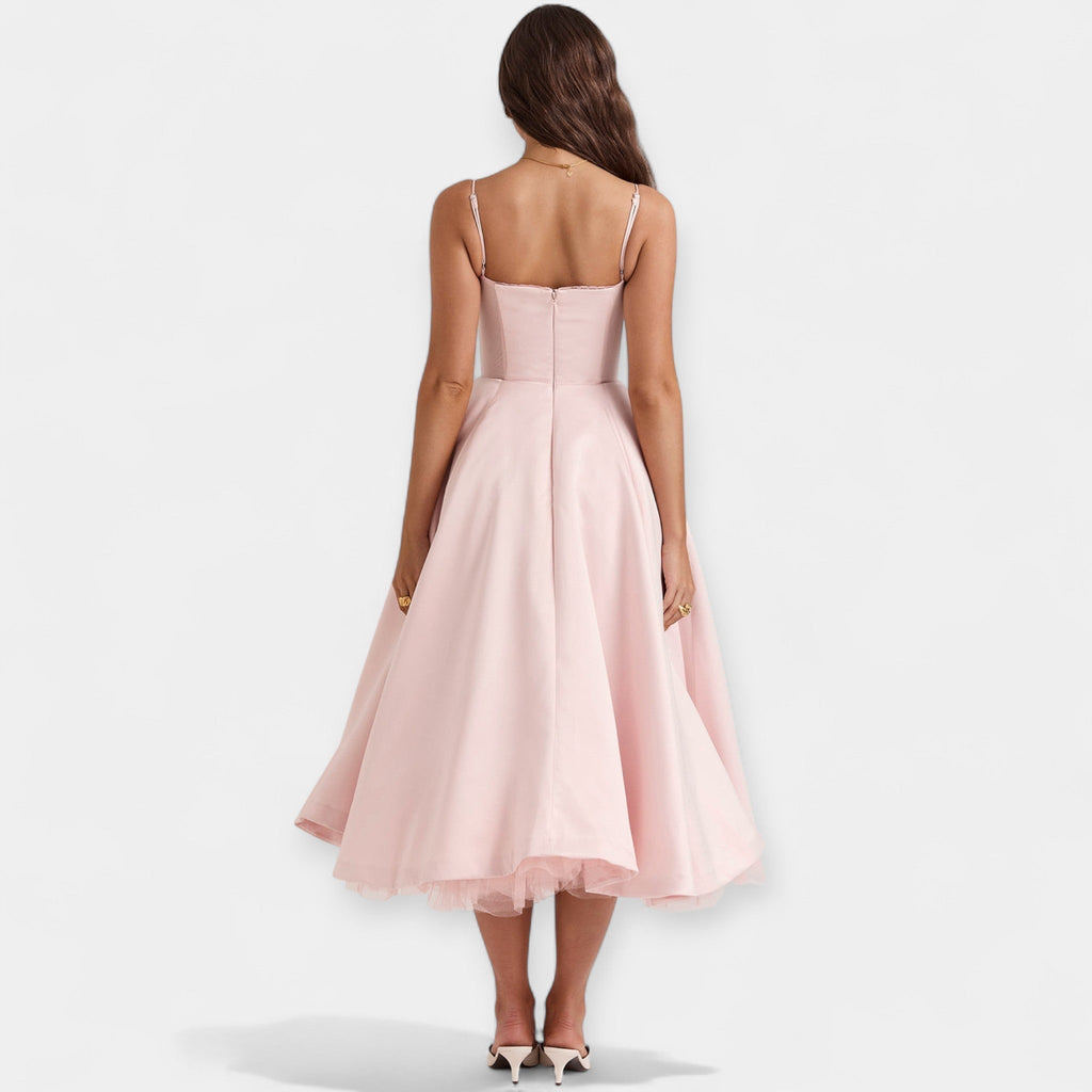 Amaya | Midi Dress with Tulle