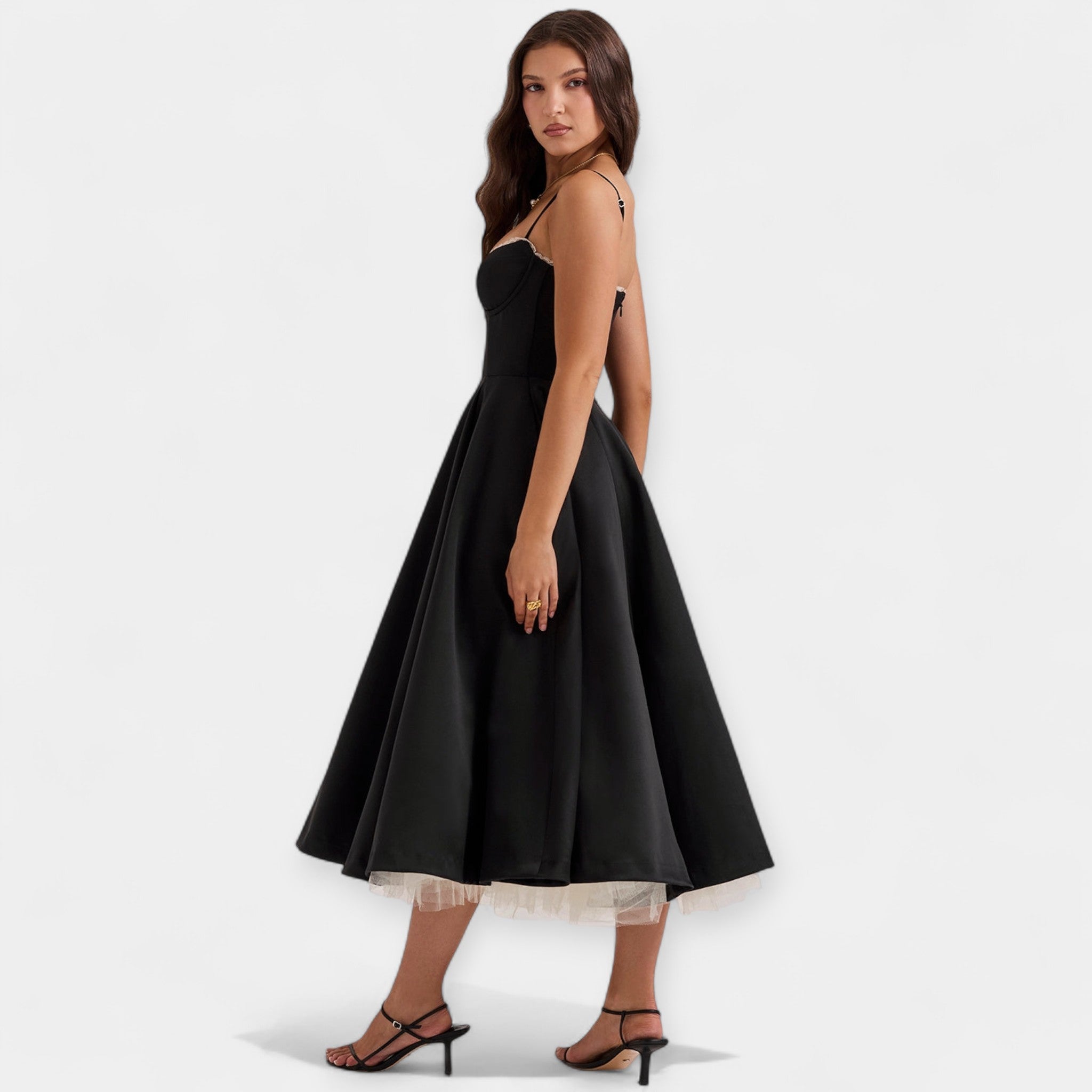 Amaya | Midi Dress with Tulle