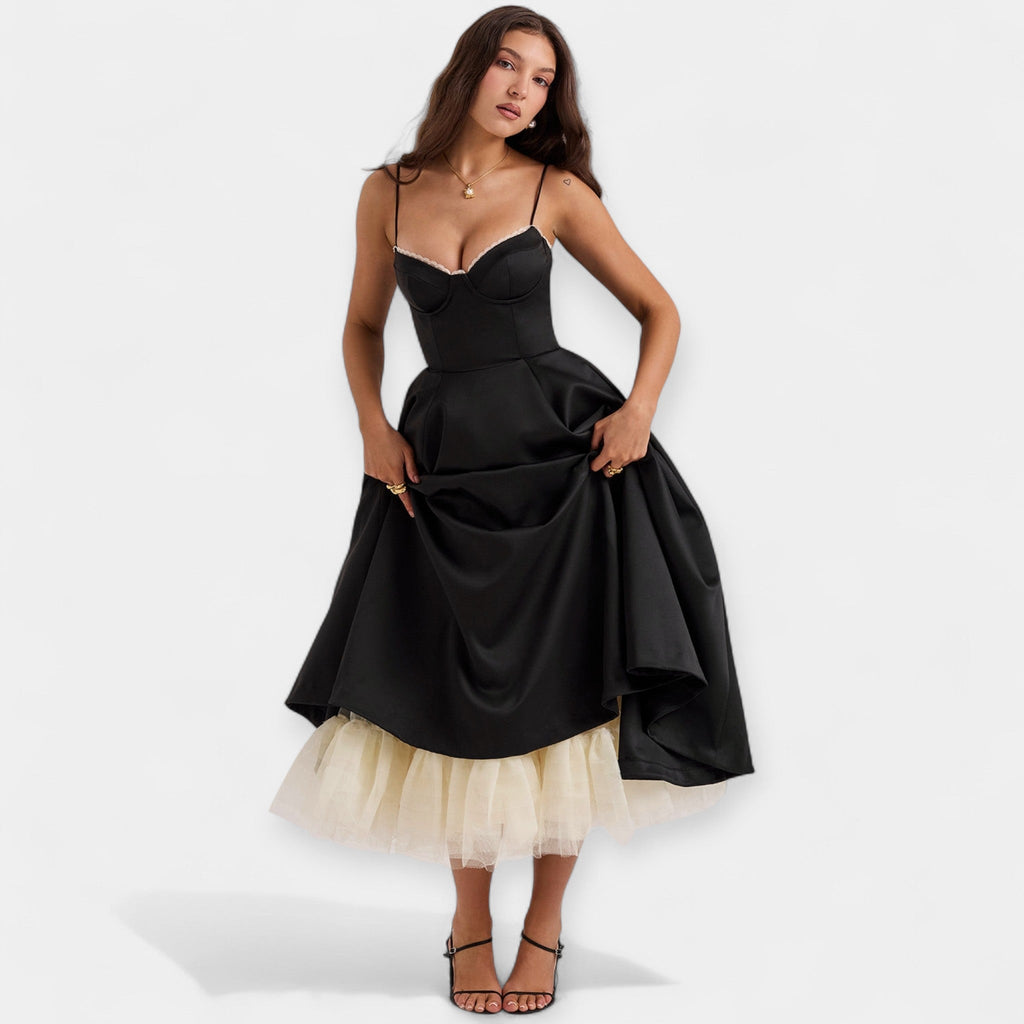 Amaya | Midi Dress with Tulle