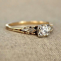 Vintage 9ct Gold Ring with Zircons