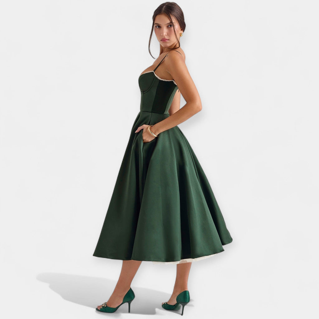 Amaya | Midi Dress with Tulle