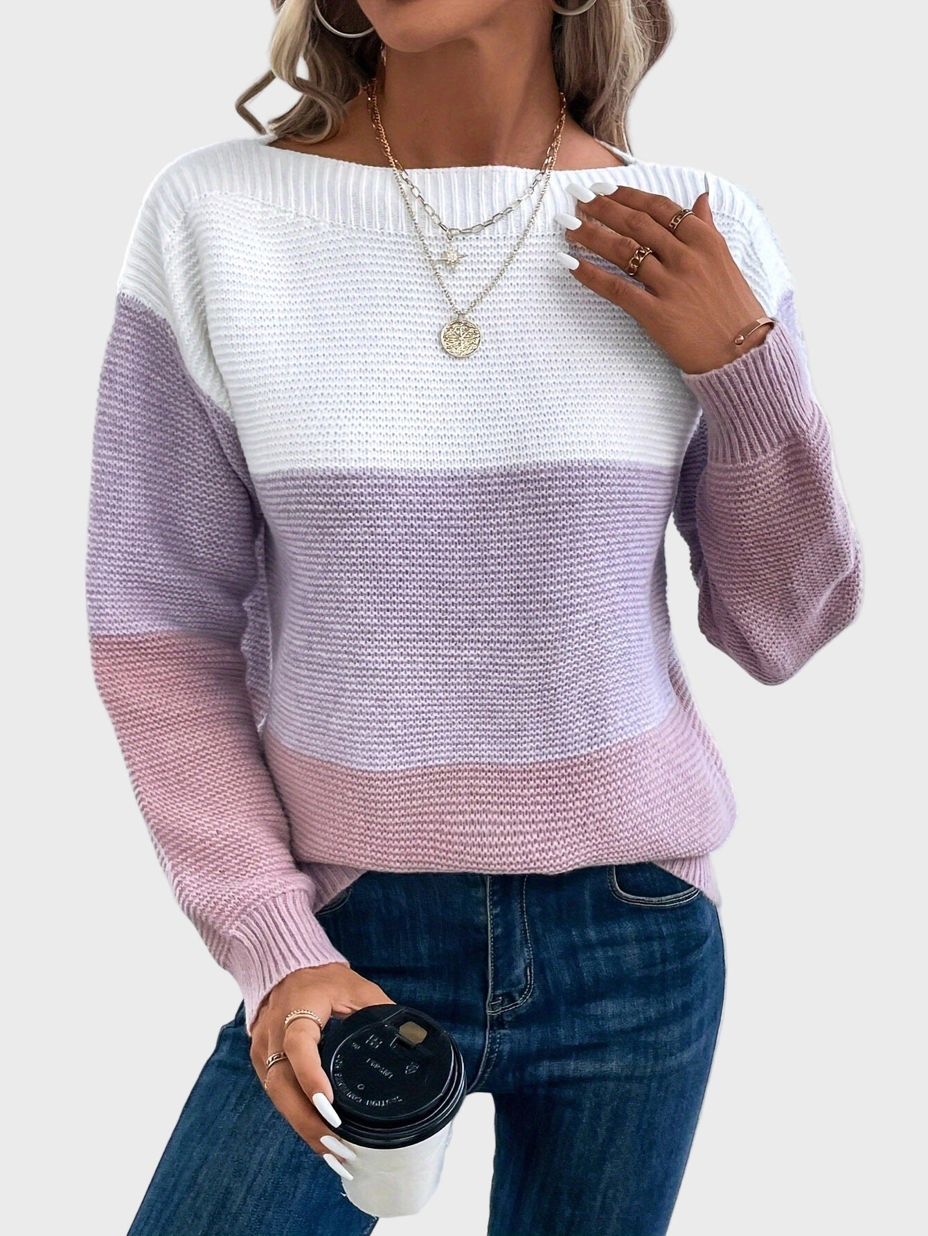 Linda | Elegant knitted high-neck jumper