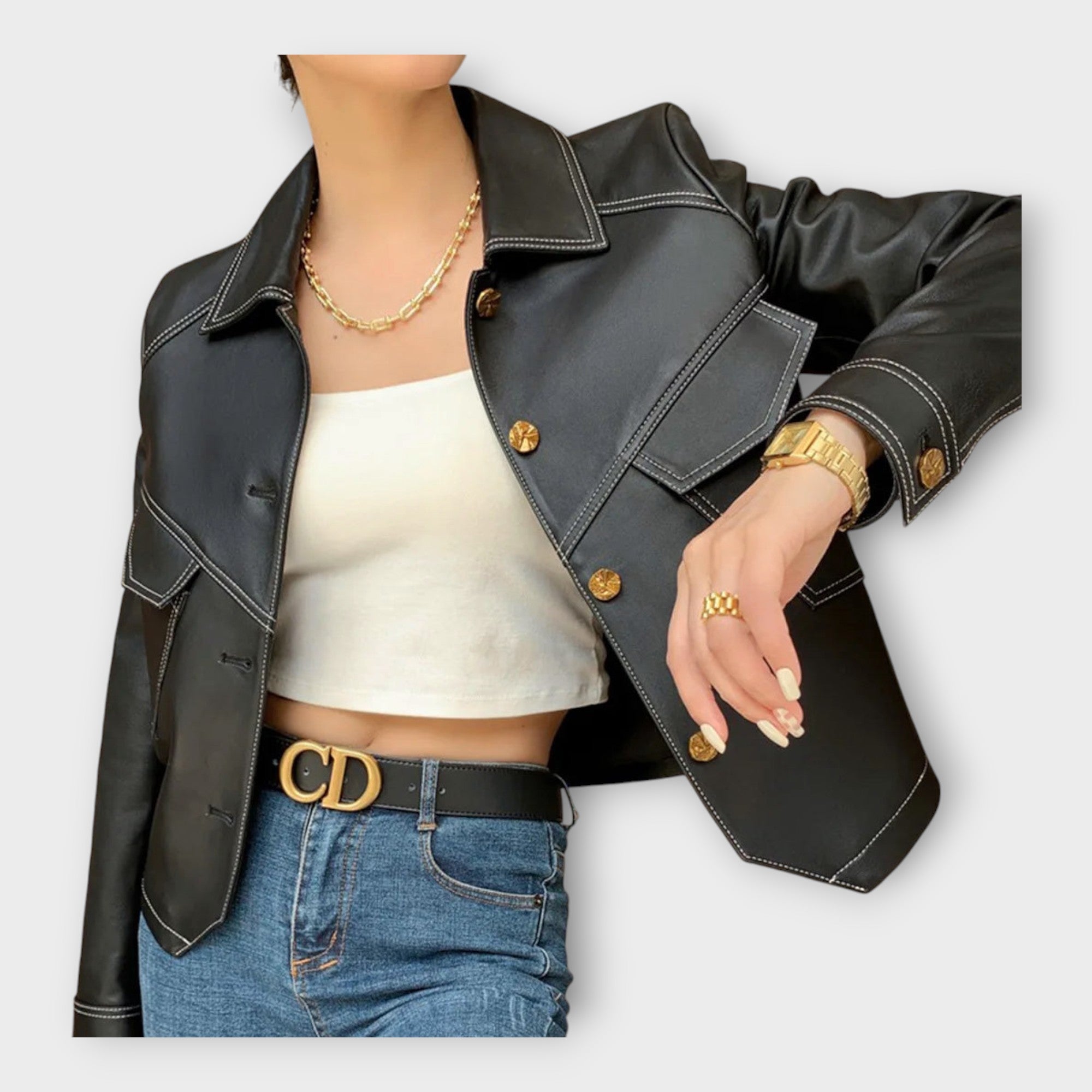 Piret | Stylish Leather Jacket with Modern Design and Fine Aesthetics