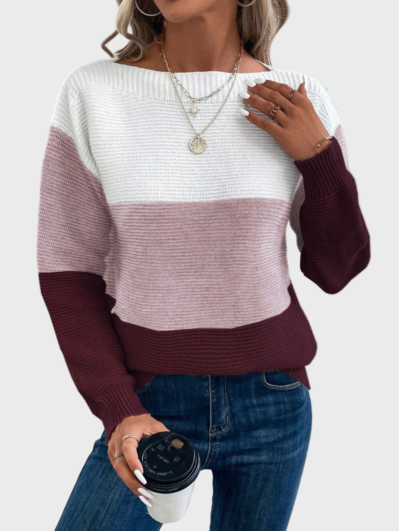 Linda | Elegant knitted high-neck jumper