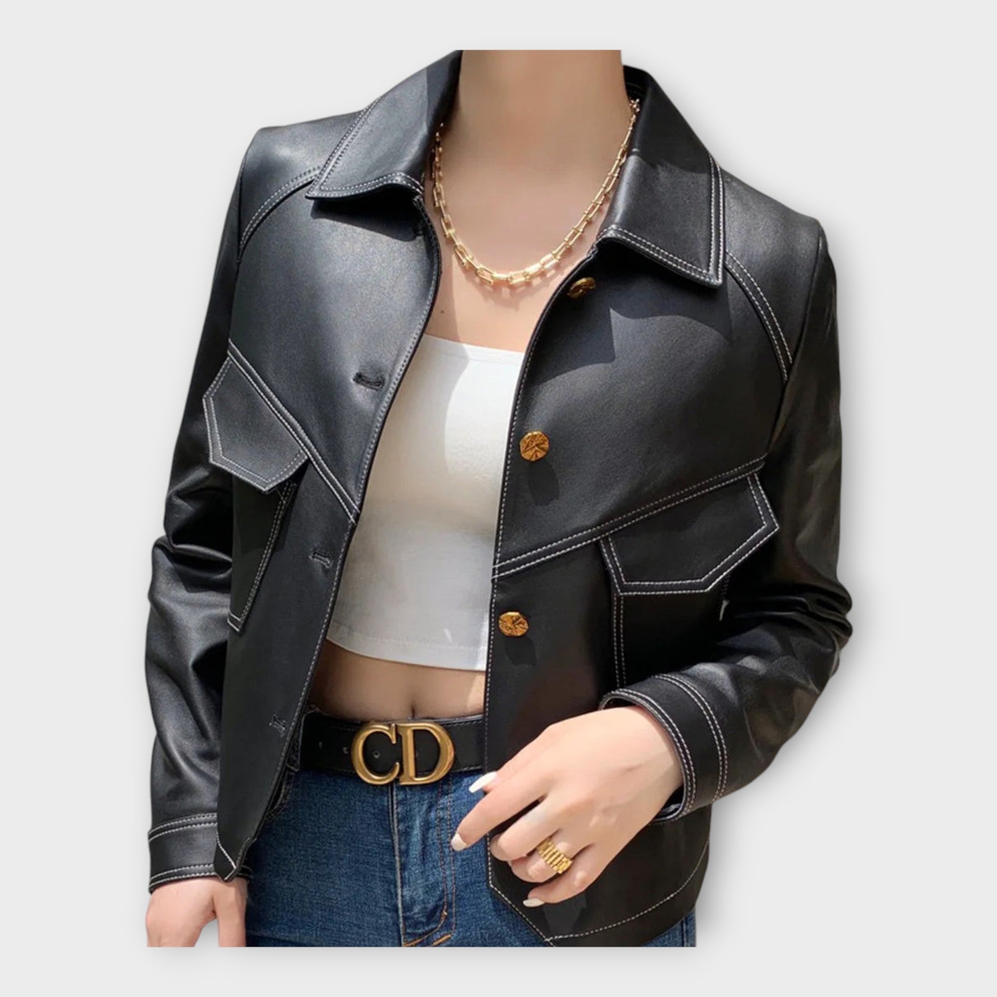 Piret | Stylish Leather Jacket with Modern Design and Fine Aesthetics