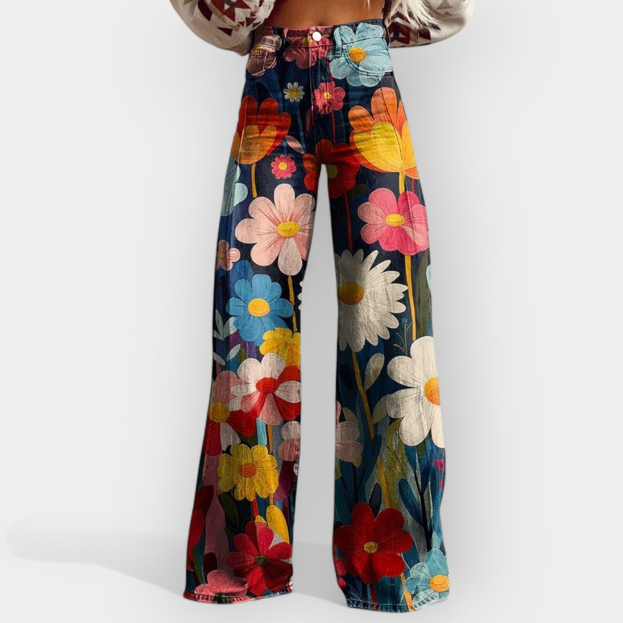 Karina | Floral Flared Trousers